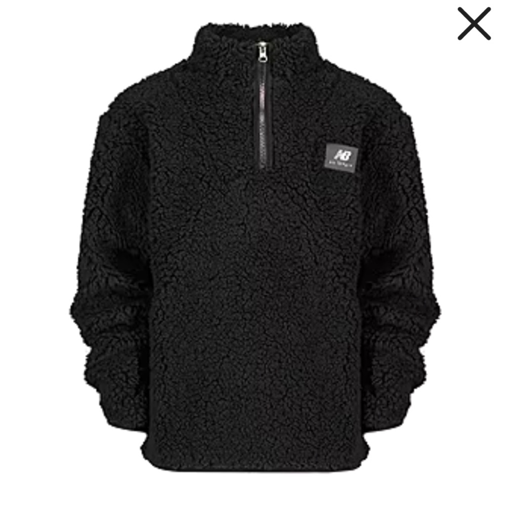 Boys New Balance Quarter Zip Sherpa Pullover